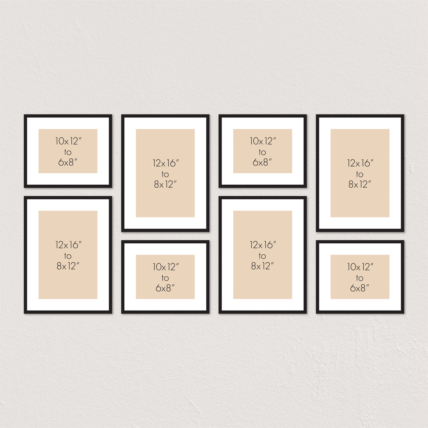 Deluxe Gallery Photo Wall Frame Set E - 8 Frames from our Australian Made Gallery Photo Wall Frame Sets collection by Profile Products Australia