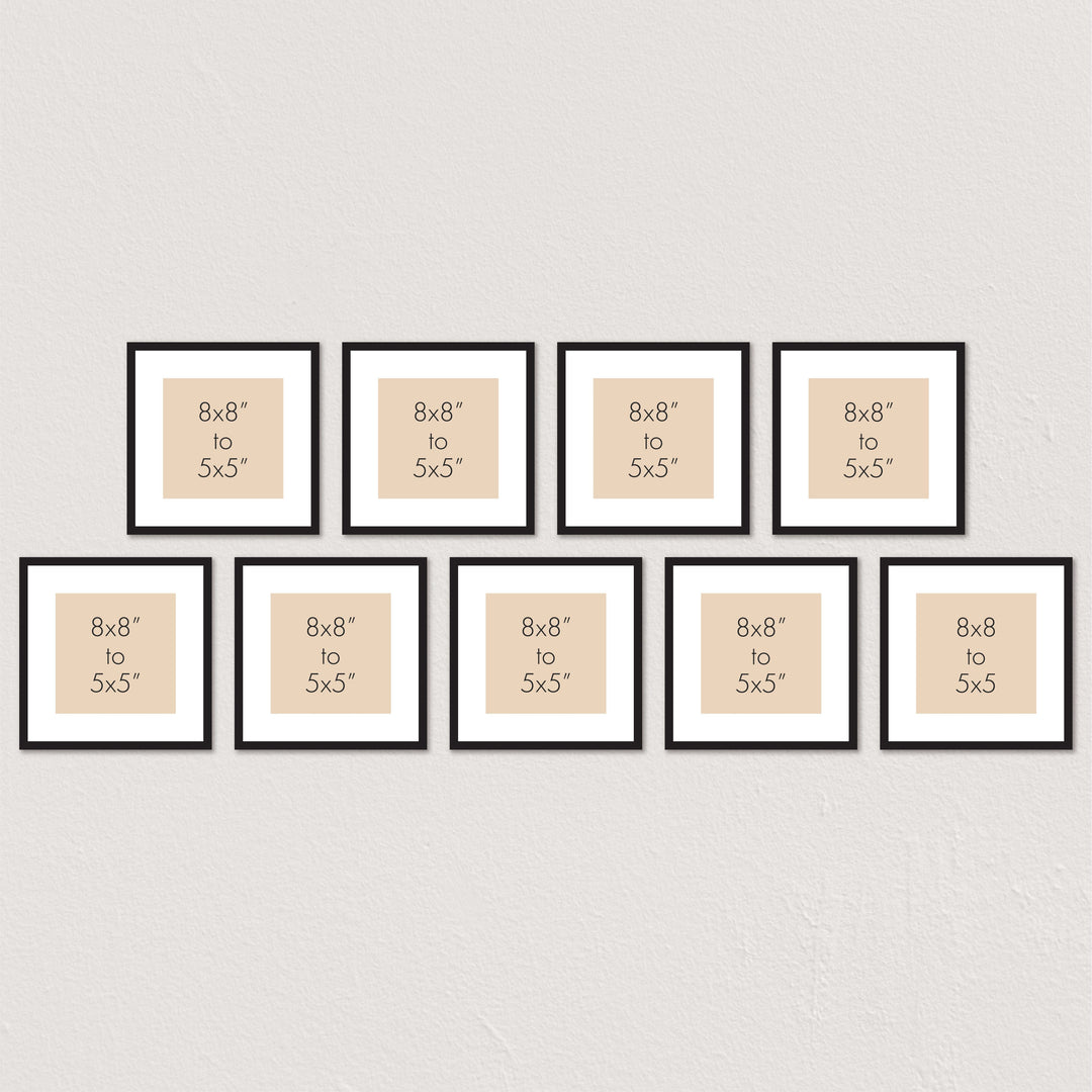 Deluxe Gallery Photo Wall Frame Set G - 9 Frames from our Australian Made Gallery Photo Wall Frame Sets collection by Profile Products Australia