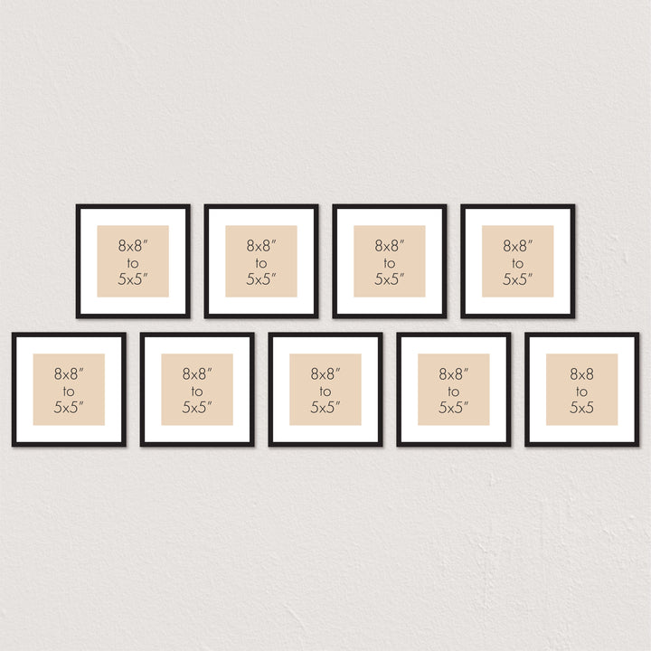 Deluxe Gallery Photo Wall Frame Set G - 9 Frames from our Australian Made Gallery Photo Wall Frame Sets collection by Profile Products Australia