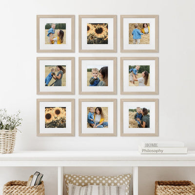 Deluxe Gallery Photo Wall Frame Set G - 9 Frames Polar Birch Gallery Wall Frame Set G from our Australian Made Gallery Photo Wall Frame Sets collection by Profile Products Australia