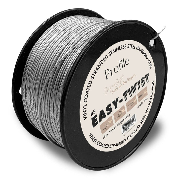 Easy-Twist #5 Super Soft Picture Hanging Wire (Up to 20kg) 150m from our Picture Framing Accessories collection by Profile Products (Australia) Pty Ltd