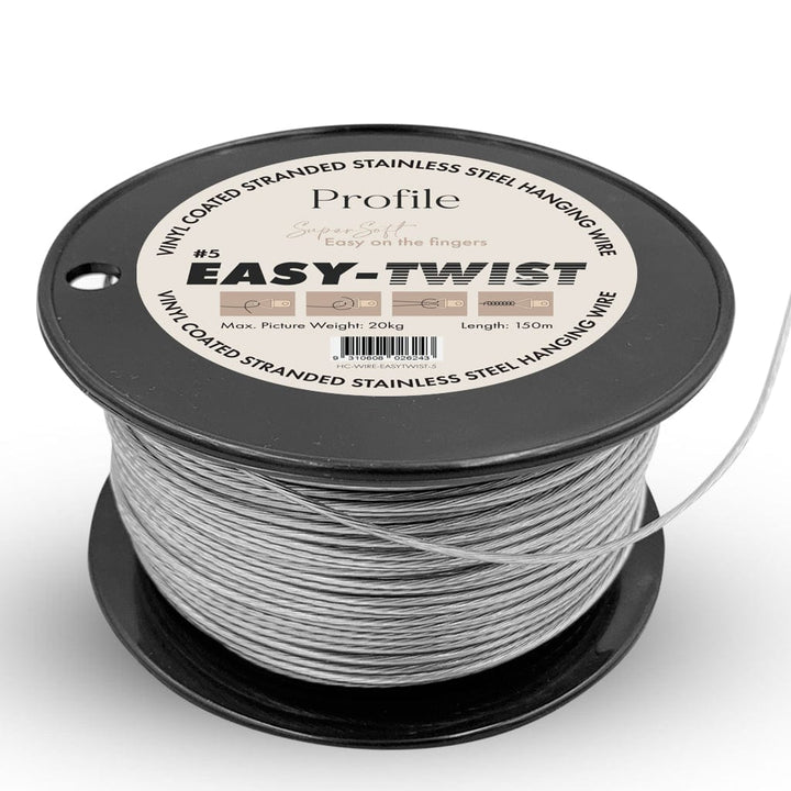 Easy-Twist #5 Super Soft Picture Hanging Wire (Up to 20kg) 150m from our Picture Framing Accessories collection by Profile Products (Australia) Pty Ltd