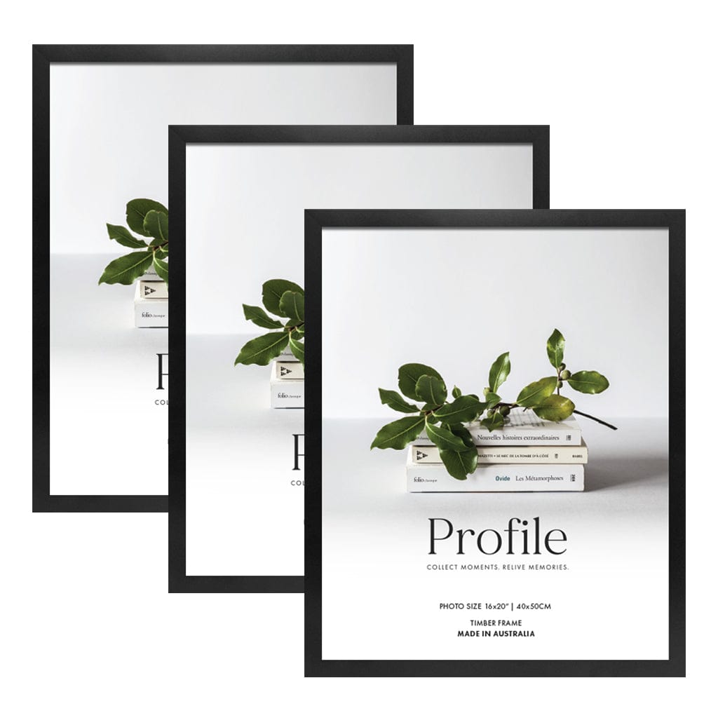 AustralianMade Black 16x20in Frames Bulk Frames Bundle 3pk