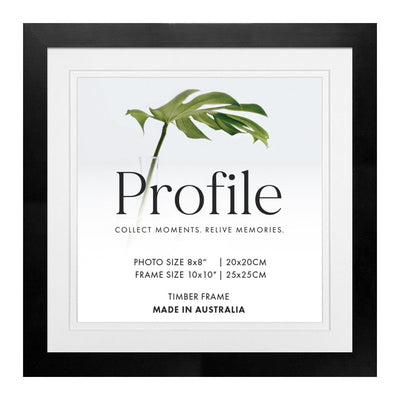 Elegant Deluxe Black 10x10/8x8in Set of Frames (Bulk Frame Bundle 3 Pack) from our Australian Made Picture Frames collection by Profile Products (Australia) Pty Ltd