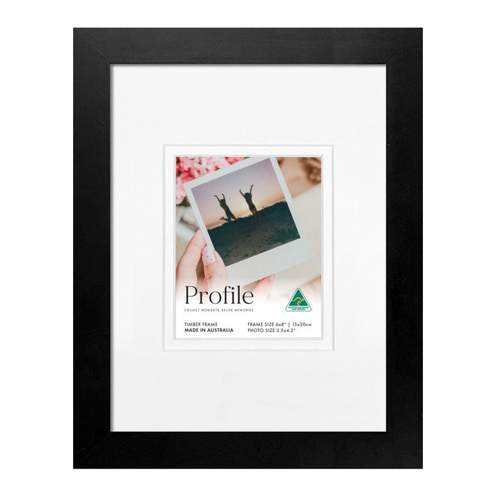 Elegant Deluxe Black Polaroid Photo Frame – 6x8in Single Display from our Australian Made Picture Frames collection by Profile Products (Australia) Pty Ltd