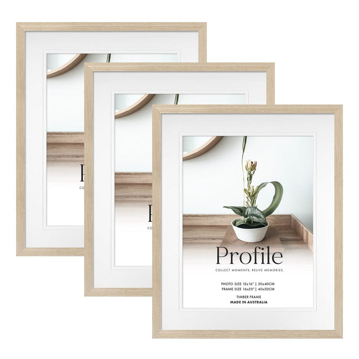 Elegant Deluxe Polar Birch 16x20/12x16in Set of Frames (Bulk Frame Bundle 3 Pack) from our Australian Made Picture Frames collection by Profile Products (Australia) Pty Ltd
