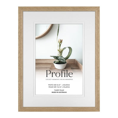 Elegant Deluxe Victorian Ash Natural Oak Timber Picture Frame 12x16in (30x40cm) to suit 8x12in (20x30cm) image from our Australian Made Picture Frames collection by Profile Products Australia