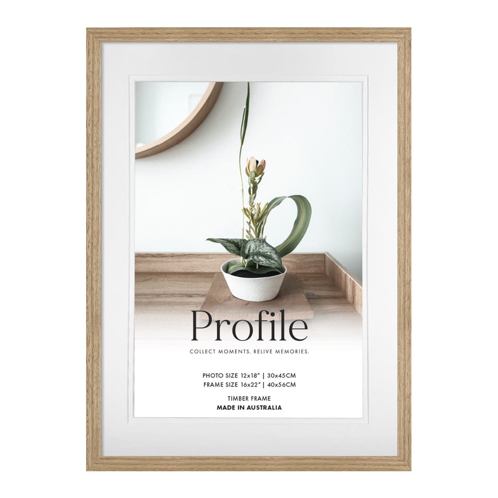 Elegant Deluxe Victorian Ash Natural Oak Timber Picture Frame 16x22in (40x56cm) to suit 12x18in (30x45cm) image from our Australian Made Picture Frames collection by Profile Products Australia