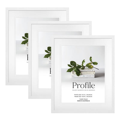 Elegant Deluxe White 16x20/12x16in Set of Frames (Bulk Frame Bundle 3 Pack) from our Australian Made Picture Frames collection by Profile Products (Australia) Pty Ltd