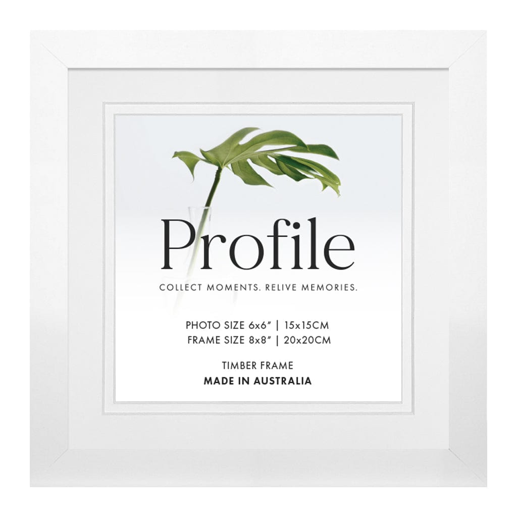 Elegant Deluxe White 8x8/6x6in Set of Frames (Bulk Frame Bundle 3 Pack) from our Australian Made Picture Frames collection by Profile Products (Australia) Pty Ltd