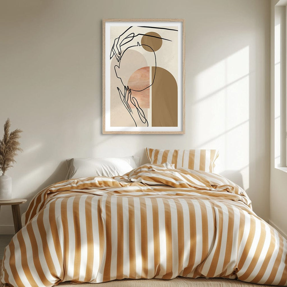 Elegant Embrace Line Art Print by Treechild from our Australian Made Framed Wall Art, Prints & Posters collection by Profile Australia