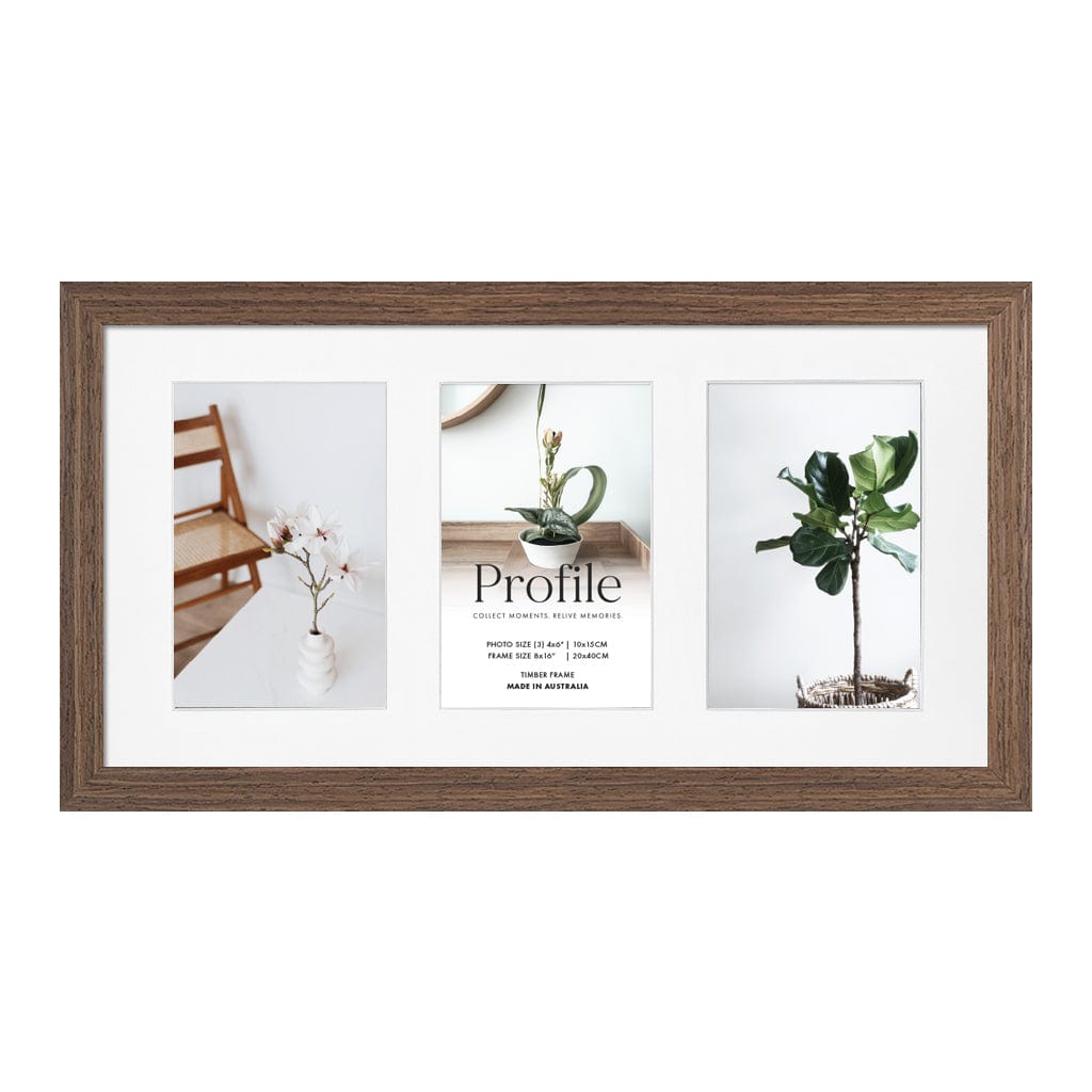 Elegant Gallery Collage Photo Frame - 3 Photos (4x6in) from our Australian Made Collage Photo Frame collection by Profile Products Australia