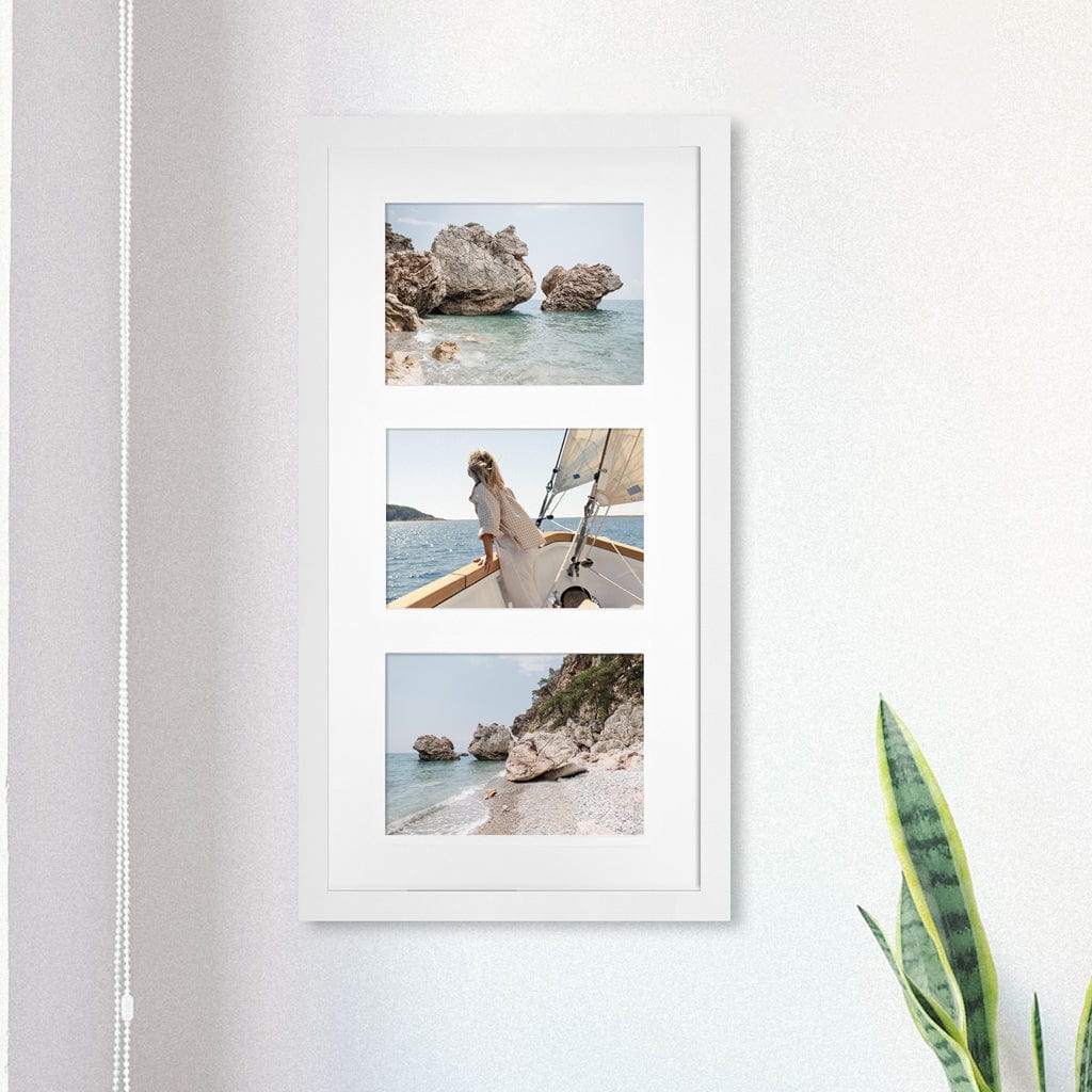 Elegant Gallery Collage Photo Frame - 3 Photos (4x6in) from our Australian Made Collage Photo Frame collection by Profile Products Australia