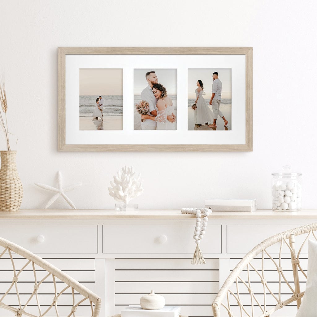 Elegant Gallery Collage Photo Frame - 3 Photos (5x7in) from our Australian Made Collage Photo Frame collection by Profile Products Australia