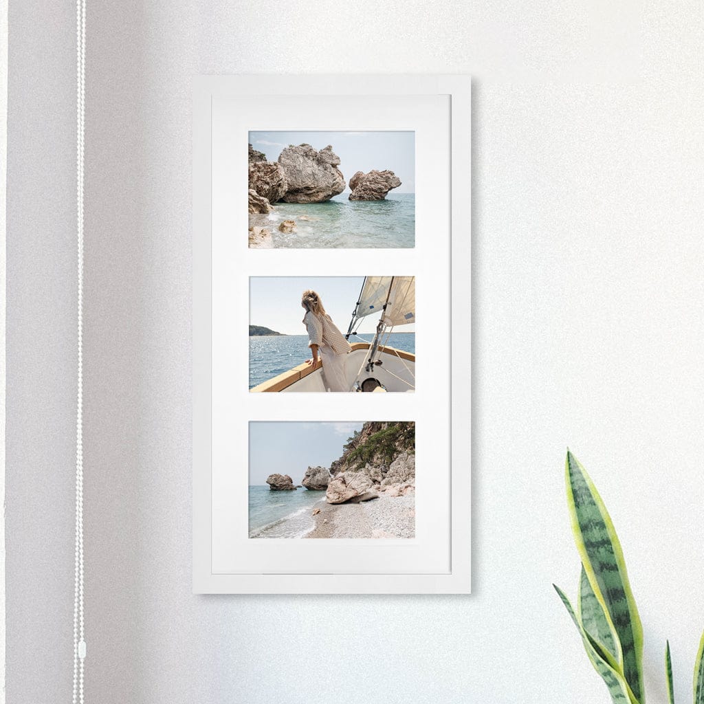 Elegant Gallery Collage Photo Frame - 3 Photos (5x7in) from our Australian Made Collage Photo Frame collection by Profile Products Australia