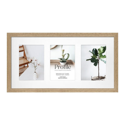 Elegant Gallery Collage Photo Frame - 3 Photos (5x7in) Victorian Ash from our Australian Made Collage Photo Frame collection by Profile Products Australia