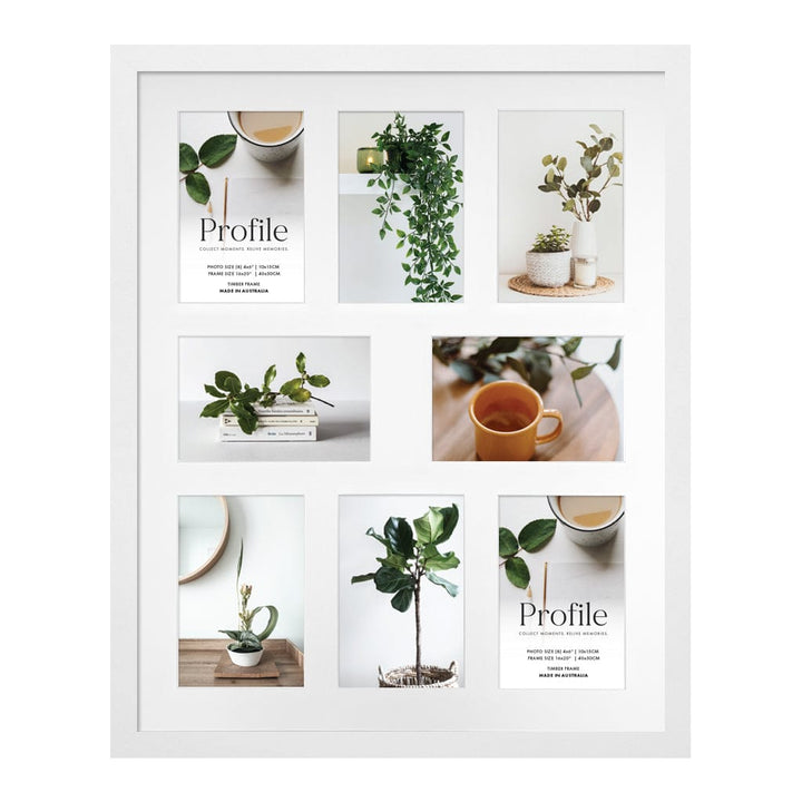 Elegant Gallery Collage Photo Frame - 8 Photos (4x6in) from our Australian Made Collage Photo Frame collection by Profile Products Australia