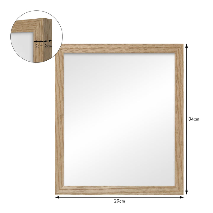 Elegant Natural Oak Framed Mirror – 10x12 Inch Tabletop Display from our Australian Made Picture Frames collection by Profile Products (Australia) Pty Ltd