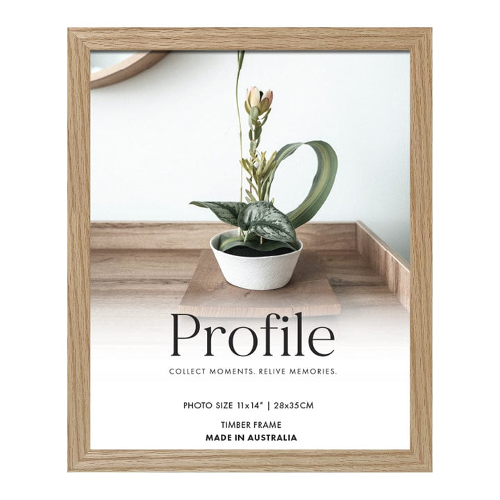 Elegant Natural Oak Timber Picture Frame 11x14in(27.9x35.5cm) Unmatted from our Australian Made Picture Frames collection by Profile Products (Australia) Pty Ltd