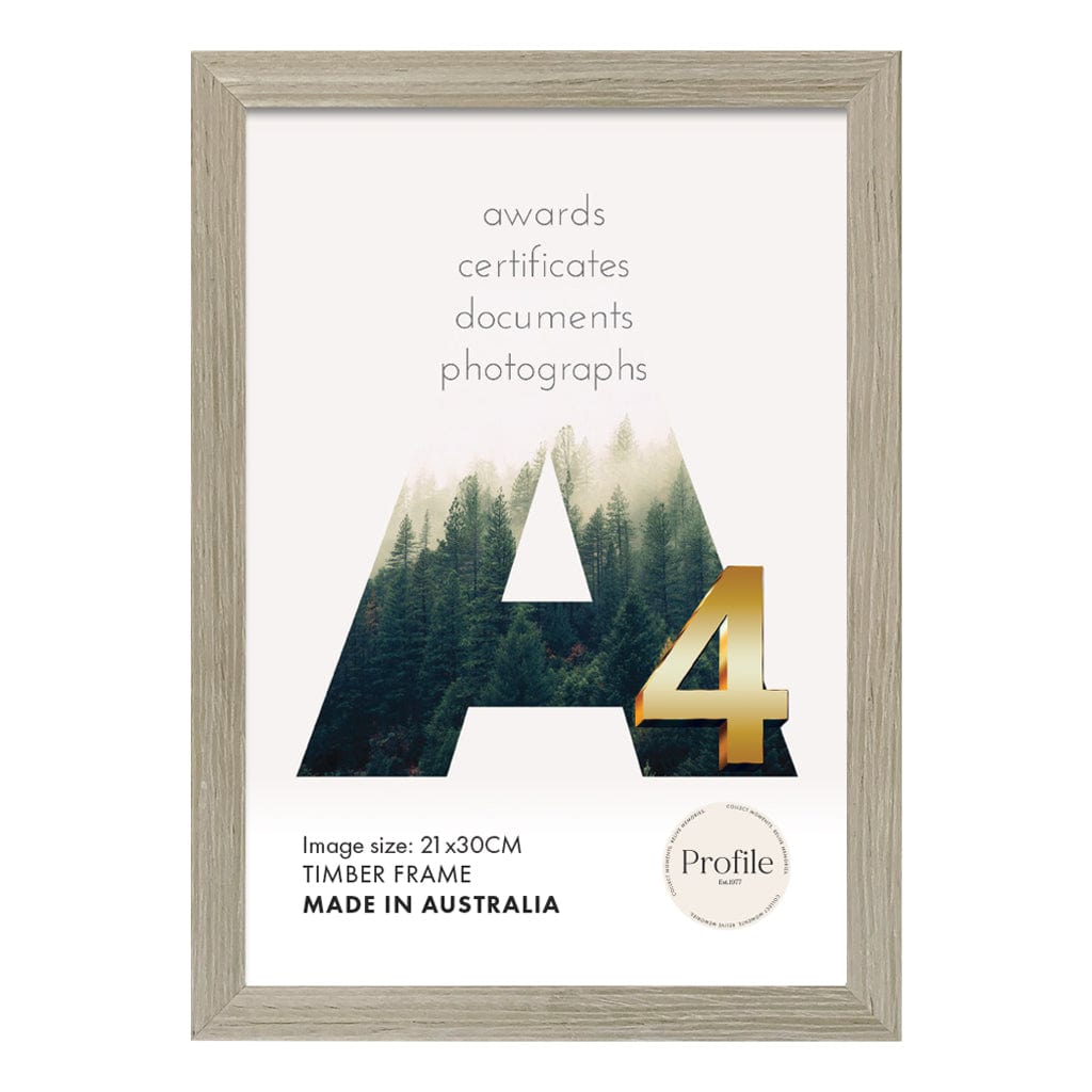 Elegant Stone Ash A4 Set of Frames (Bulk Frame Bundle 3 Pack) from our Australian Made Picture Frames collection by Profile Products (Australia) Pty Ltd