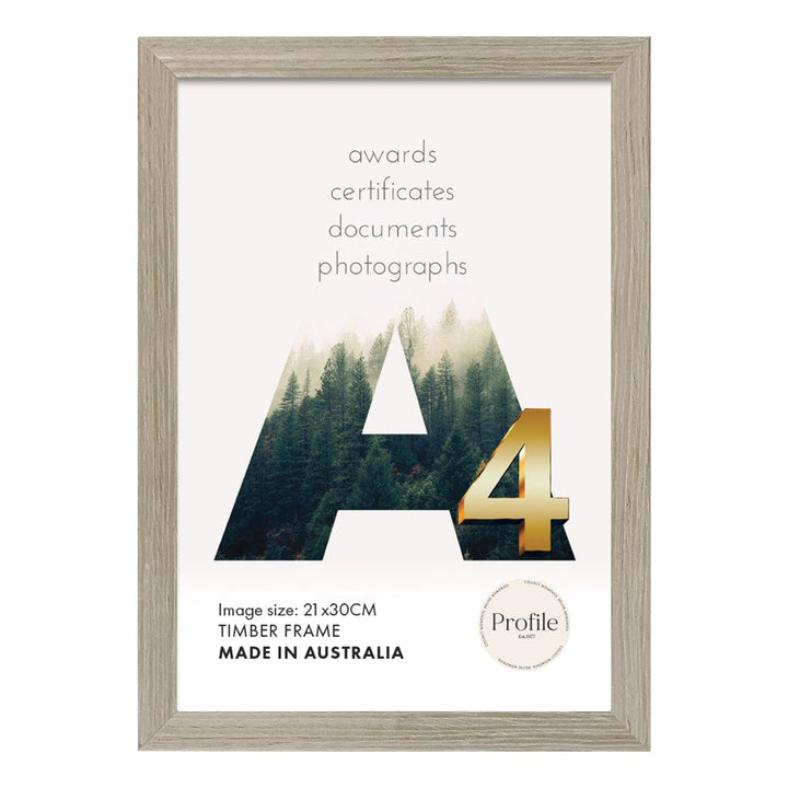 Elegant Stone Ash A4 Set of Frames (Bulk Frame Bundle 3 Pack) from our Australian Made Picture Frames collection by Profile Products (Australia) Pty Ltd
