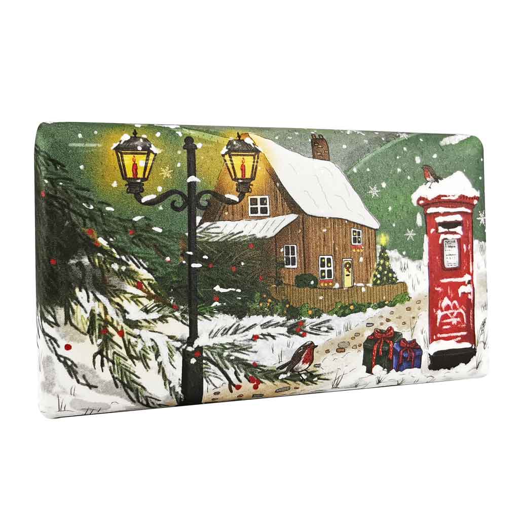 English Countryside in Winter Christmas Festive Soap Bar from our Luxury Bar Soap collection by The English Soap Company