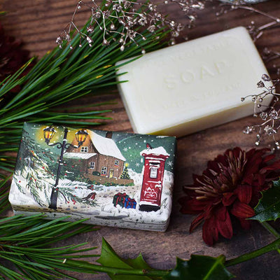 English Countryside in Winter Christmas Festive Soap Bar from our Luxury Bar Soap collection by The English Soap Company