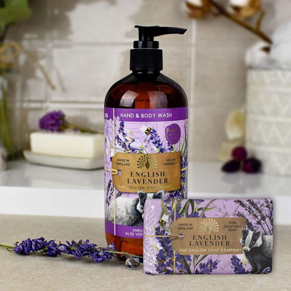 English Lavender Body Wash & Soap Bar Bundle - The English Soap Company from our Body & Bath collection by The English Soap Company
