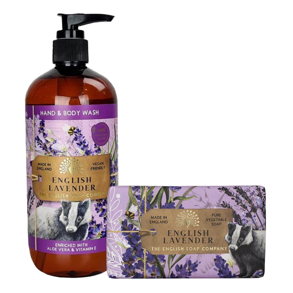 English Lavender Body Wash & Soap Bar Bundle - The English Soap Company from our Body & Bath collection by The English Soap Company