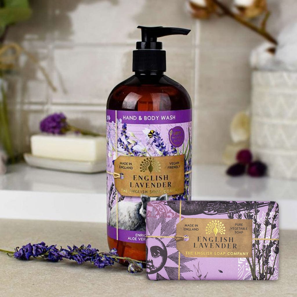 English Lavender Body Wash & Soap Bar Bundle - The English Soap Company from our Body & Bath collection by The English Soap Company