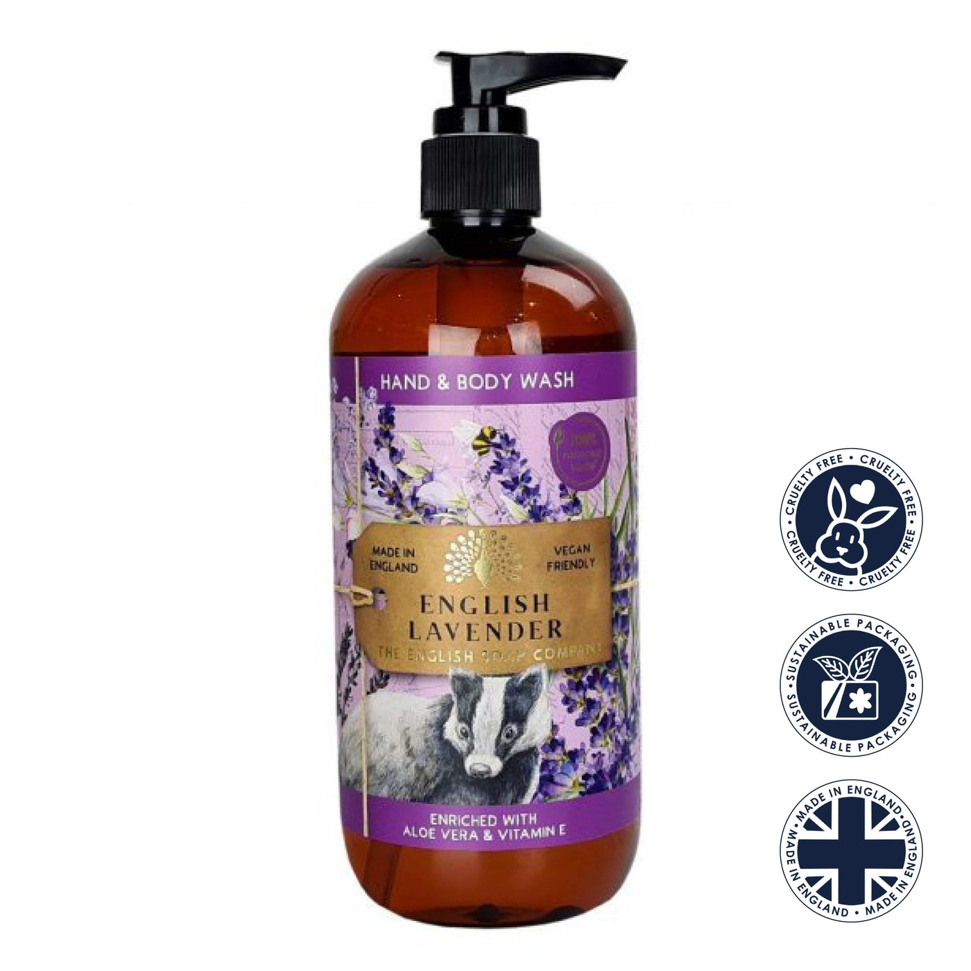 English Lavender Hand & Body Wash - Anniversary Collection from our Liquid Hand & Body Soap collection by The English Soap Company