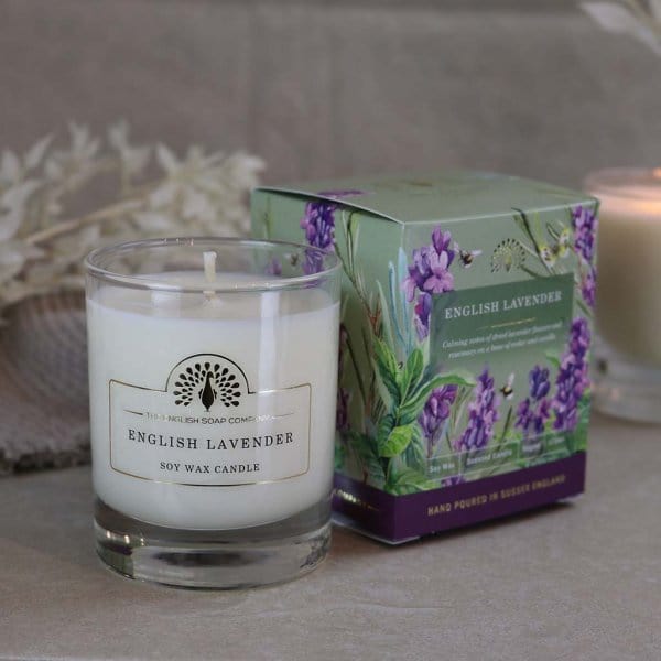 English Soap Company - English Lavender Soap Bar & Candle Bundle from our Body & Bath collection by The English Soap Company