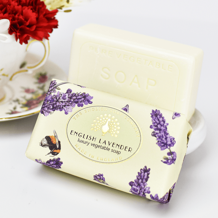 English Soap Company - English Lavender Soap Bar & Candle Bundle from our Body & Bath collection by The English Soap Company