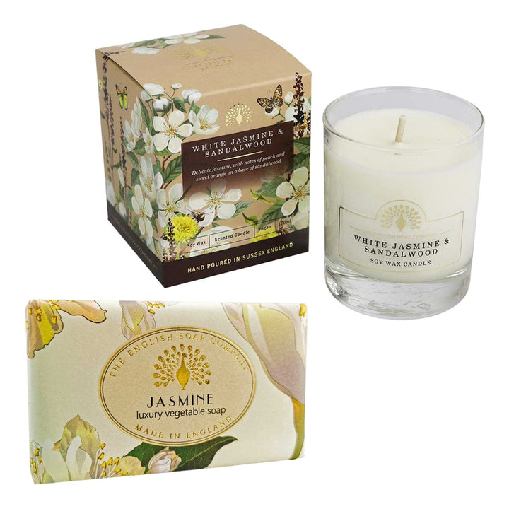 English Soap Company - Jasmine Soap Bar & Candle Bundle from our Body & Bath collection by The English Soap Company