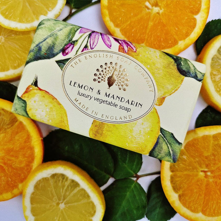 English Soap Company - Lemon & Mandarin Soap Bar & Candle Bundle from our Body & Bath collection by The English Soap Company