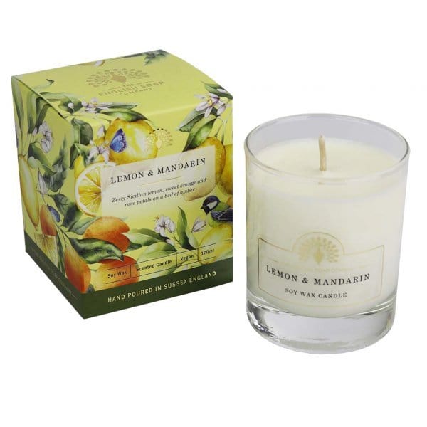 English Soap Company - Lemon & Mandarin Soap Bar & Candle Bundle from our Body & Bath collection by The English Soap Company