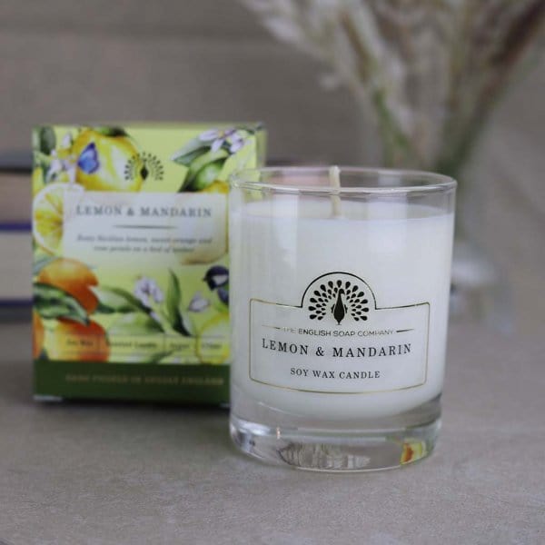 English Soap Company - Lemon & Mandarin Soap Bar & Candle Bundle from our Body & Bath collection by The English Soap Company