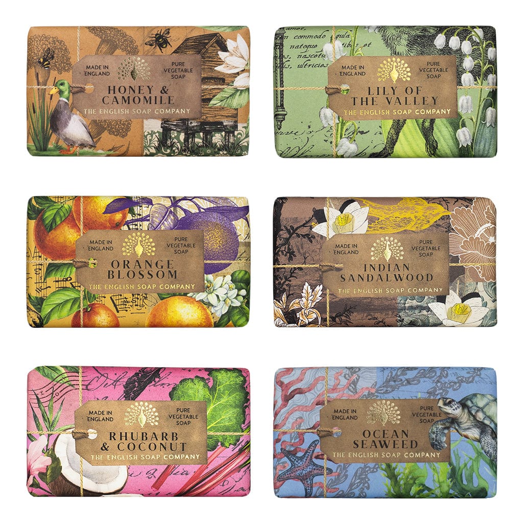 English Soap Company – Soft Earth & Sea Soap Bar Collection (6 x 190g) from our Luxury Bar Soap collection by The English Soap Company