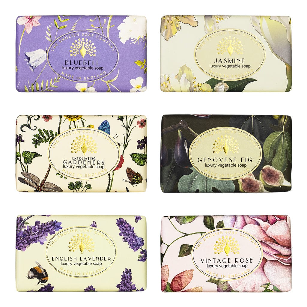 English Soap Company – Timeless Blooms Vintage Soap Collection (6 x 190g) from our Luxury Bar Soap collection by The English Soap Company
