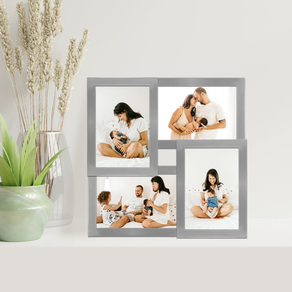 Eternal Silver Metal Collage Four Photo Frame from our Metal Photo Frames collection by Profile Products Australia
