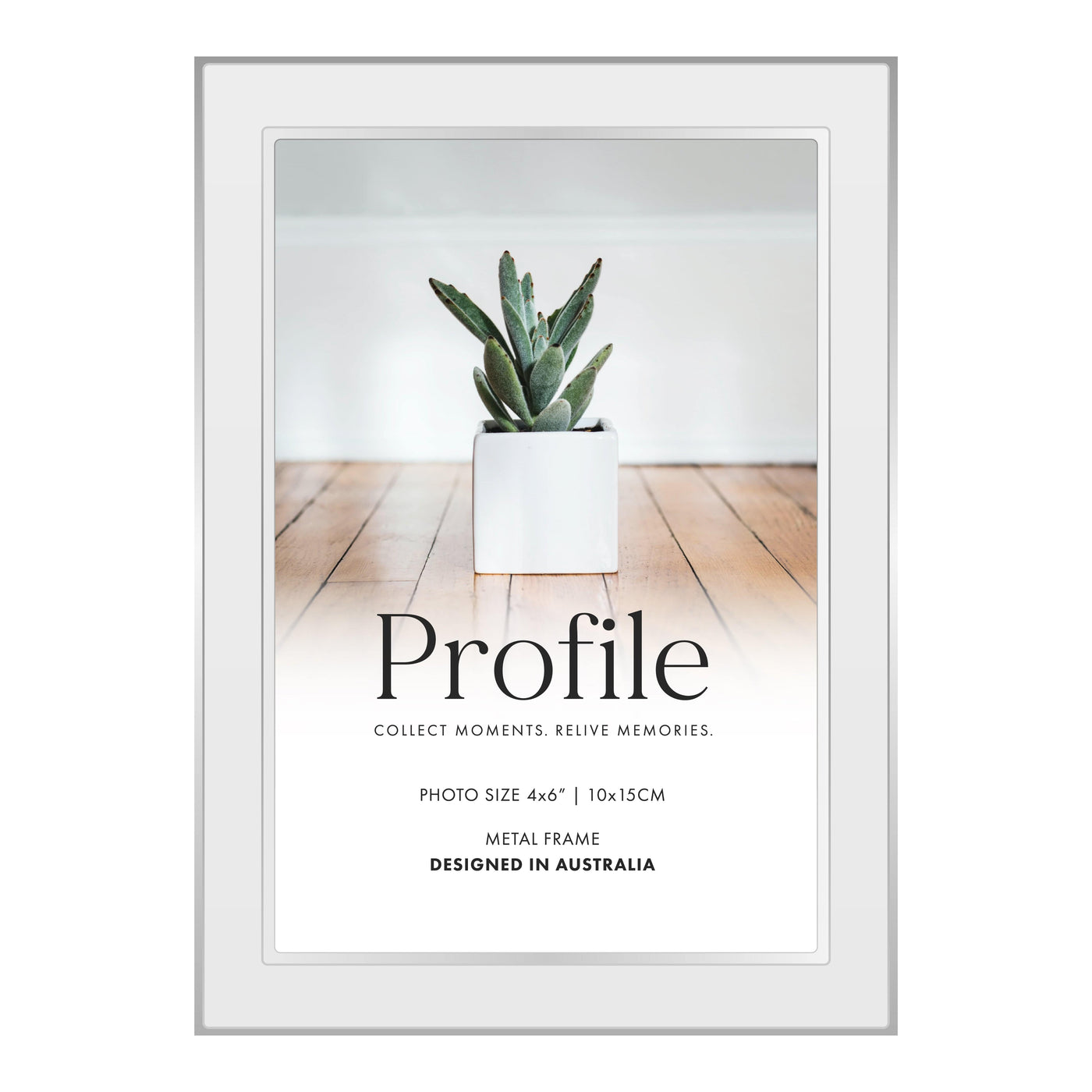 Eternal White Metal Photo Frame 4x6in (10x15cm) from our Metal Photo Frames collection by Profile Products Australia