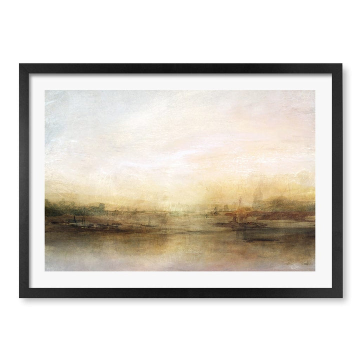 Evening River Abstract Wall Art Print by Dan Hobday A4 (21 x 29.7cm) / Matte Black Frame / White Border from our Australian Made Framed Wall Art, Prints & Posters collection by Profile Products (Australia) Pty Ltd