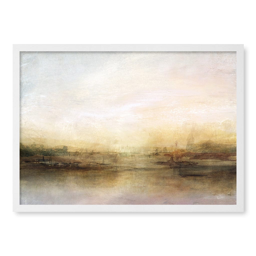 Evening River Abstract Wall Art Print by Dan Hobday A4 (21 x 29.7cm) / Matte White Frame / No Border from our Australian Made Framed Wall Art, Prints & Posters collection by Profile Products (Australia) Pty Ltd
