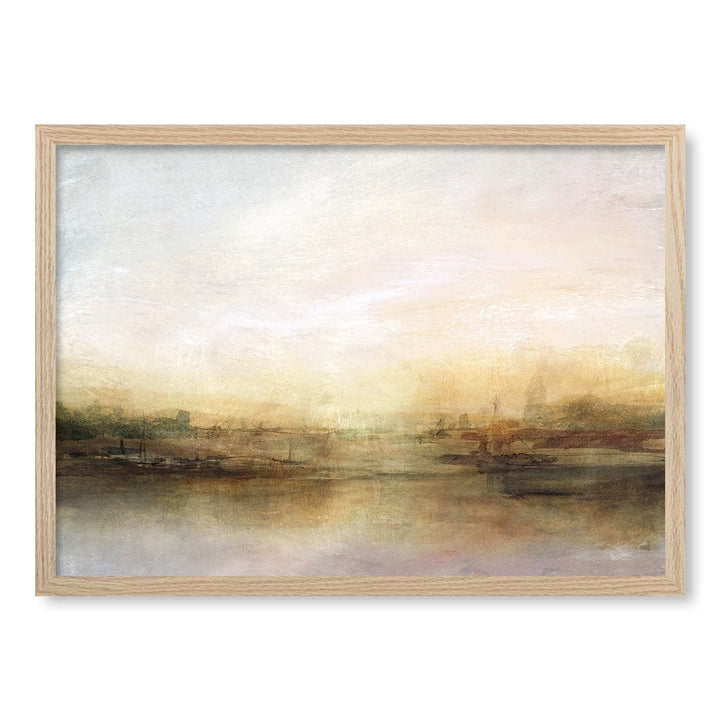 Evening River Abstract Wall Art Print by Dan Hobday A4 (21 x 29.7cm) / Natural Oak Frame / No Border from our Australian Made Framed Wall Art, Prints & Posters collection by Profile Products (Australia) Pty Ltd