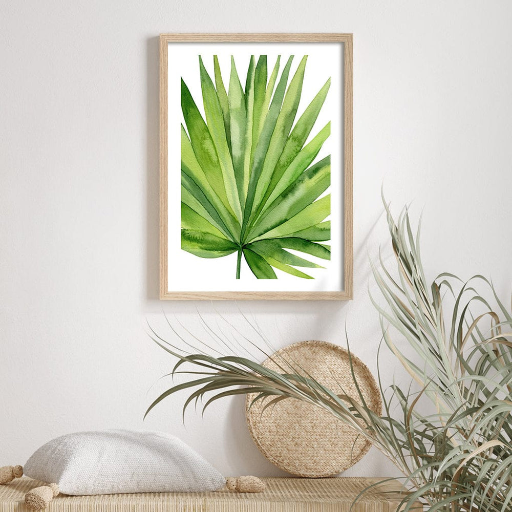 Fan Palm Leaf Wall Art Print from our Australian Made Framed Wall Art, Prints & Posters collection by Profile Australia