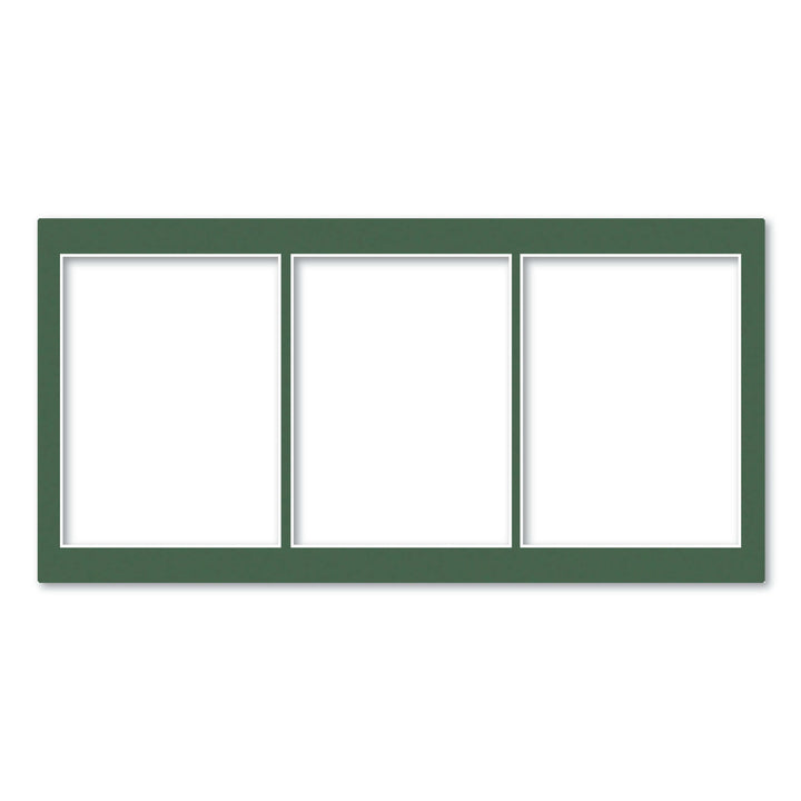 Federation Green Acid-Free Mat Board 10x20in (25.4x50.8cm) to suit three 6x8in (15x20cm) images from our Mat Boards collection by Profile Products (Australia) Pty Ltd