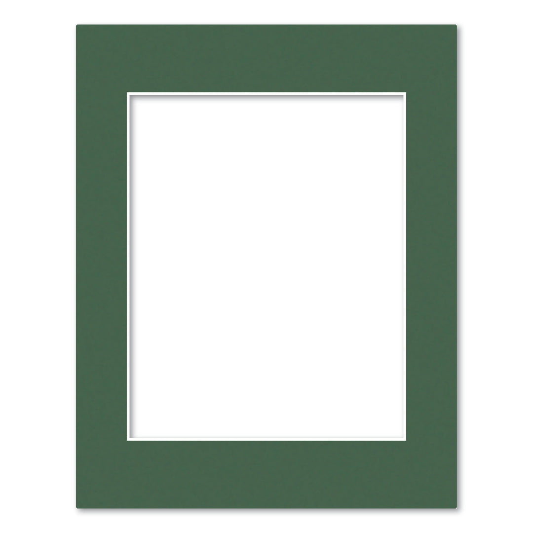 Federation Green Acid-Free Mat Board 11x14in (27.9x35.5cm) to suit 8x10in (20x25cm) image from our Mat Boards collection by Profile Products (Australia) Pty Ltd