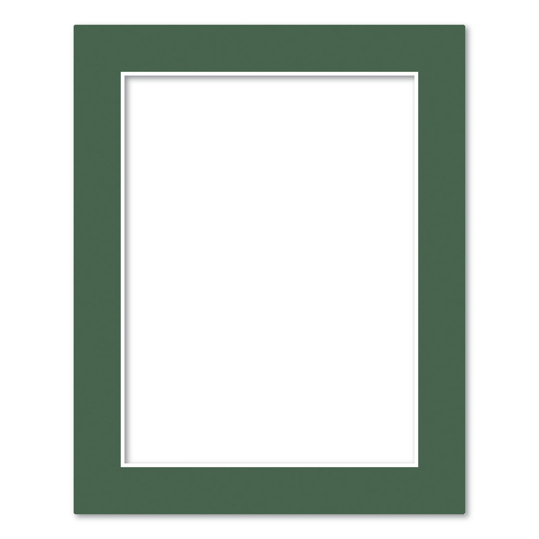 Federation Green Acid-Free Mat Board 8x10in (20.3x25.4cm) to suit 6x8in (15x20cm) image from our Mat Boards collection by Profile Products (Australia) Pty Ltd