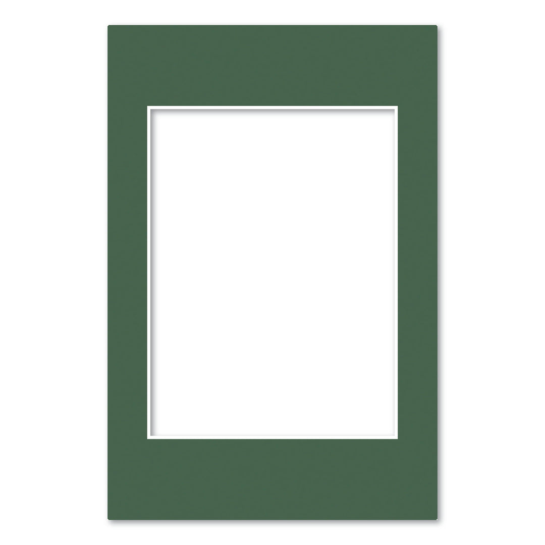 Federation Green Acid-Free Mat Board 8x12in (20.3x30.5cm) to suit 6x8in (15x20cm) image from our Mat Boards collection by Profile Products (Australia) Pty Ltd