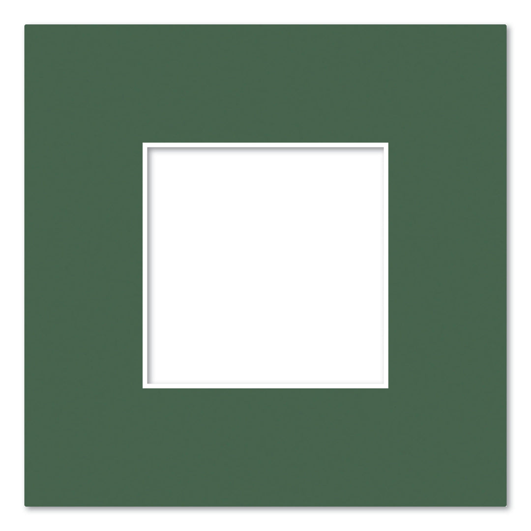 Federation Green Acid-Free Mat Board 8x8in (20.3x20.3cm) to suit 4x4in (10x10cm) image from our Mat Boards collection by Profile Products (Australia) Pty Ltd